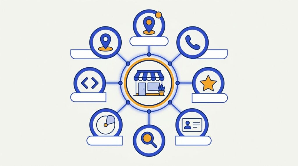 ai seo for local businesses signals infographic